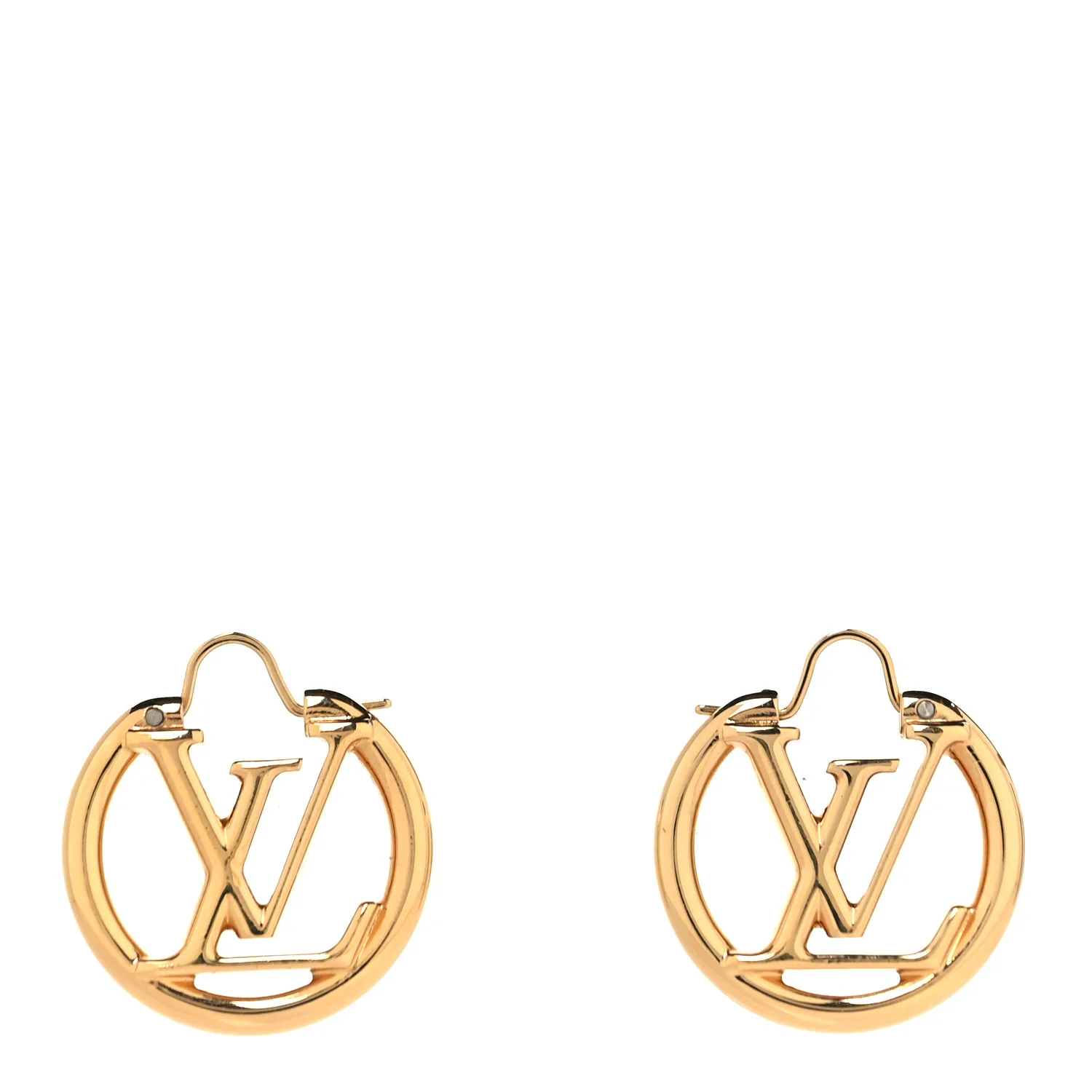 Metal Small Louise Hoop Earrings Gold - Image 2