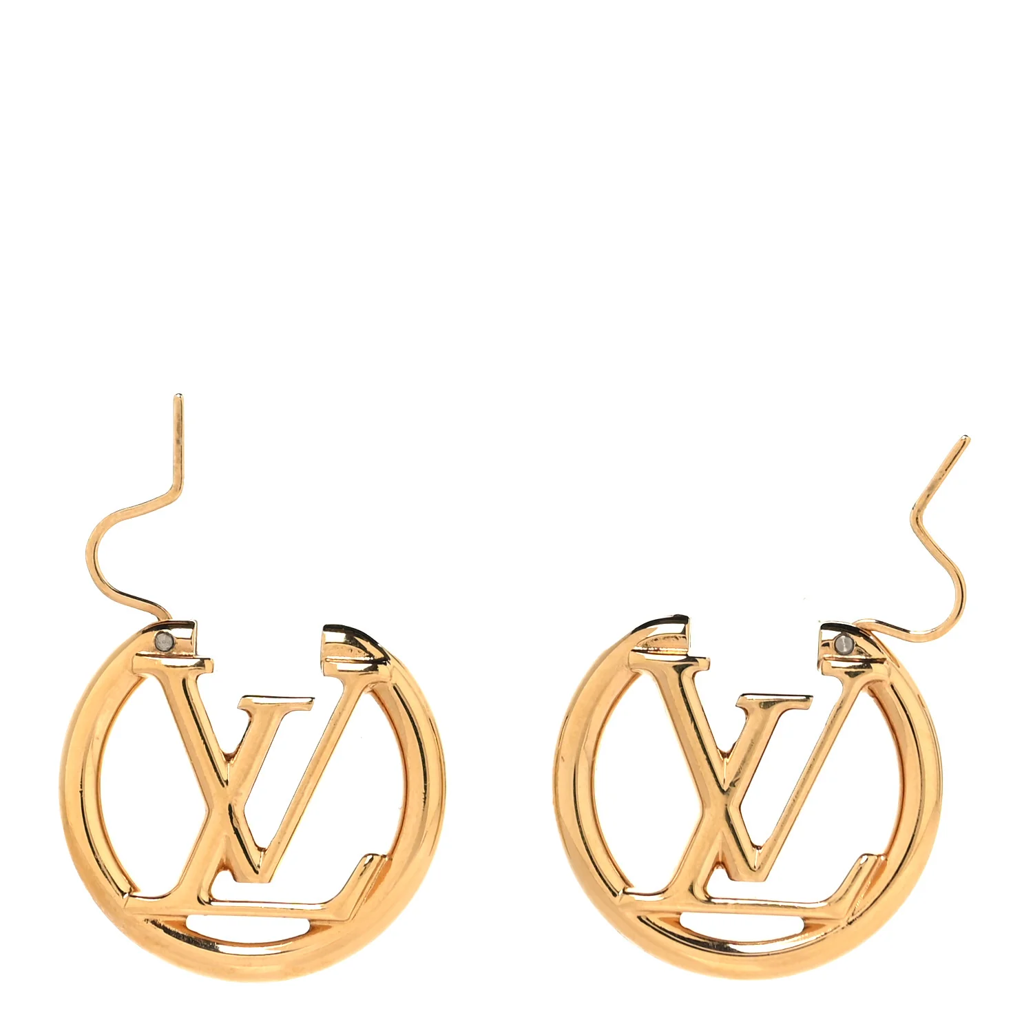 Metal Small Louise Hoop Earrings Gold - Image 4