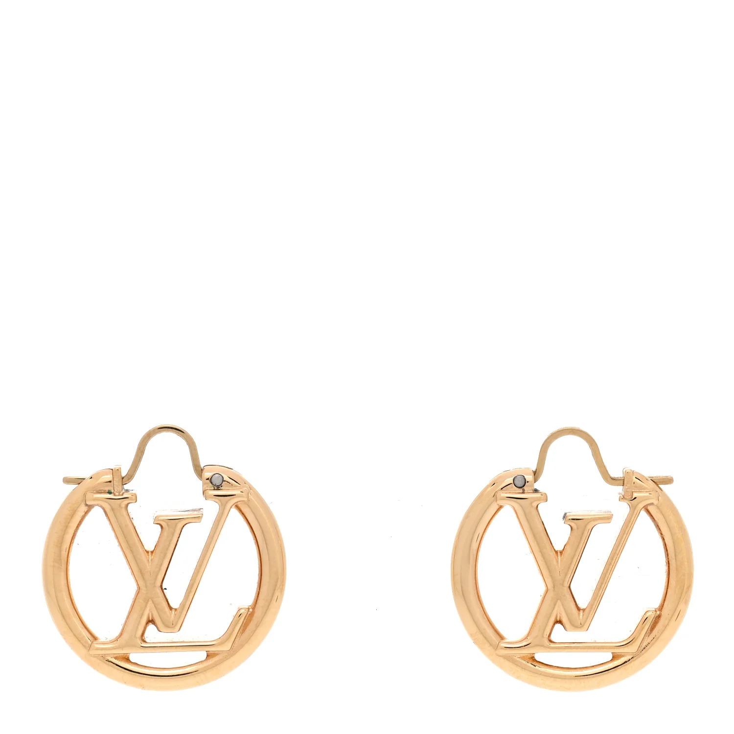 Metal Small Louise Hoop Earrings Gold