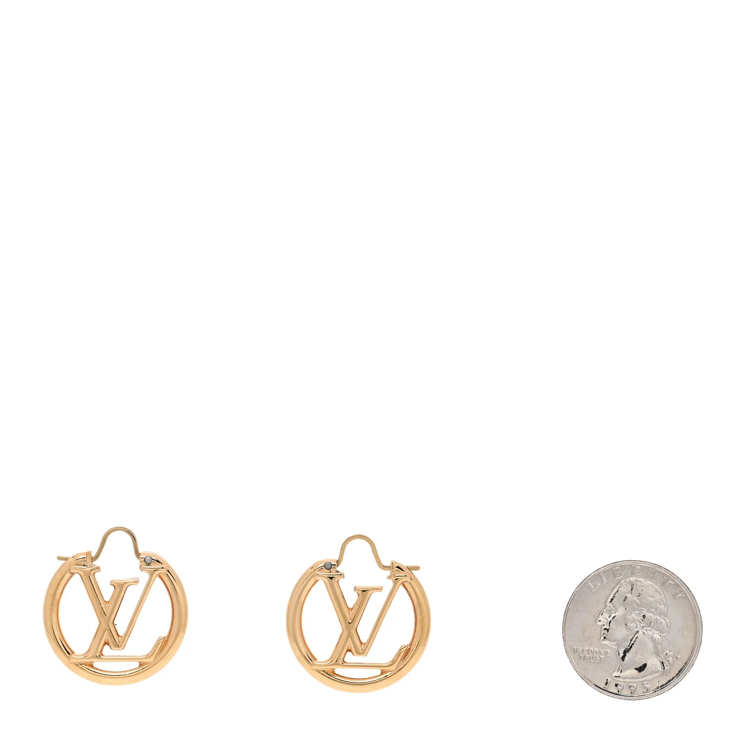 Metal Small Louise Hoop Earrings Gold - Image 2