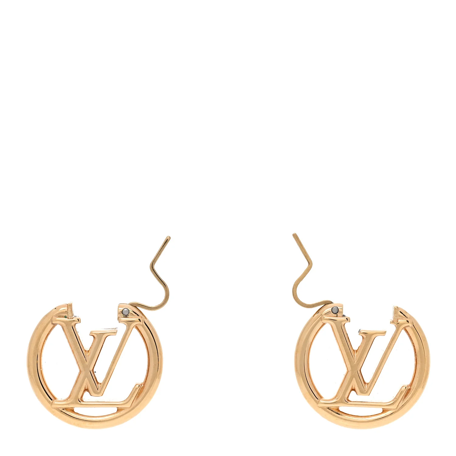 Metal Small Louise Hoop Earrings Gold - Image 3
