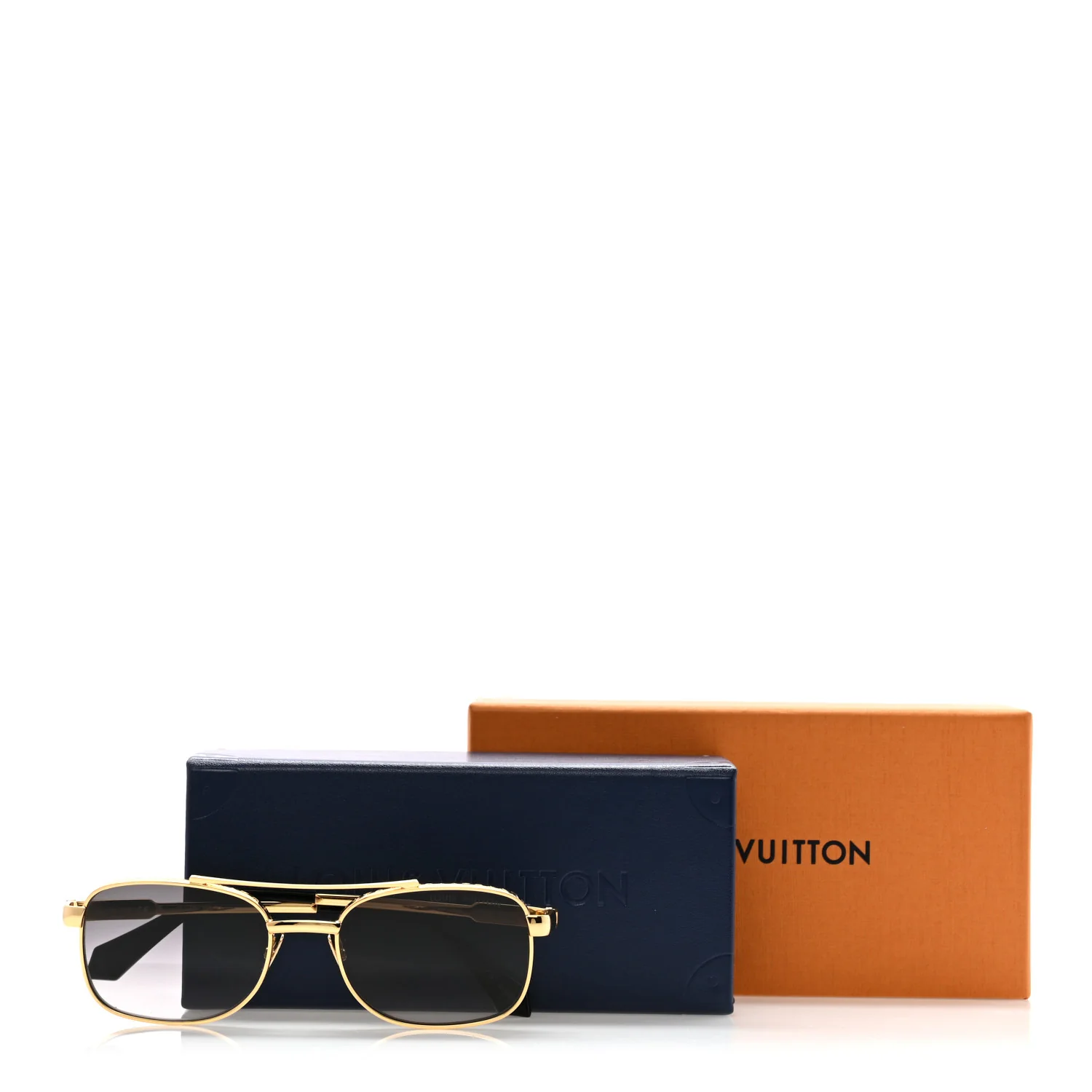 Metal Square Sunglasses Z2207U Gold - Image 7