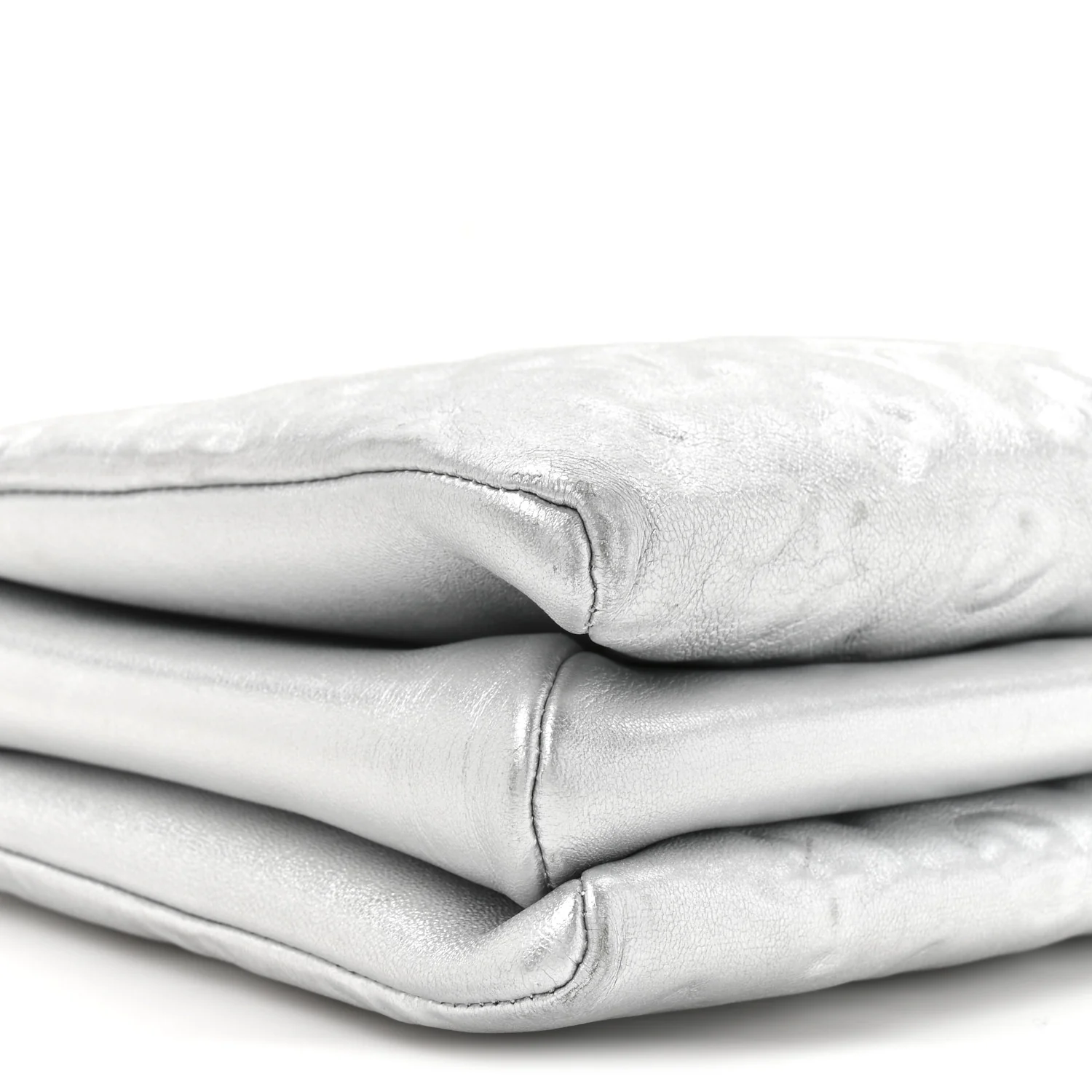 Metallic Lambskin Embossed Monogram Coussin PM Silver - Image 9