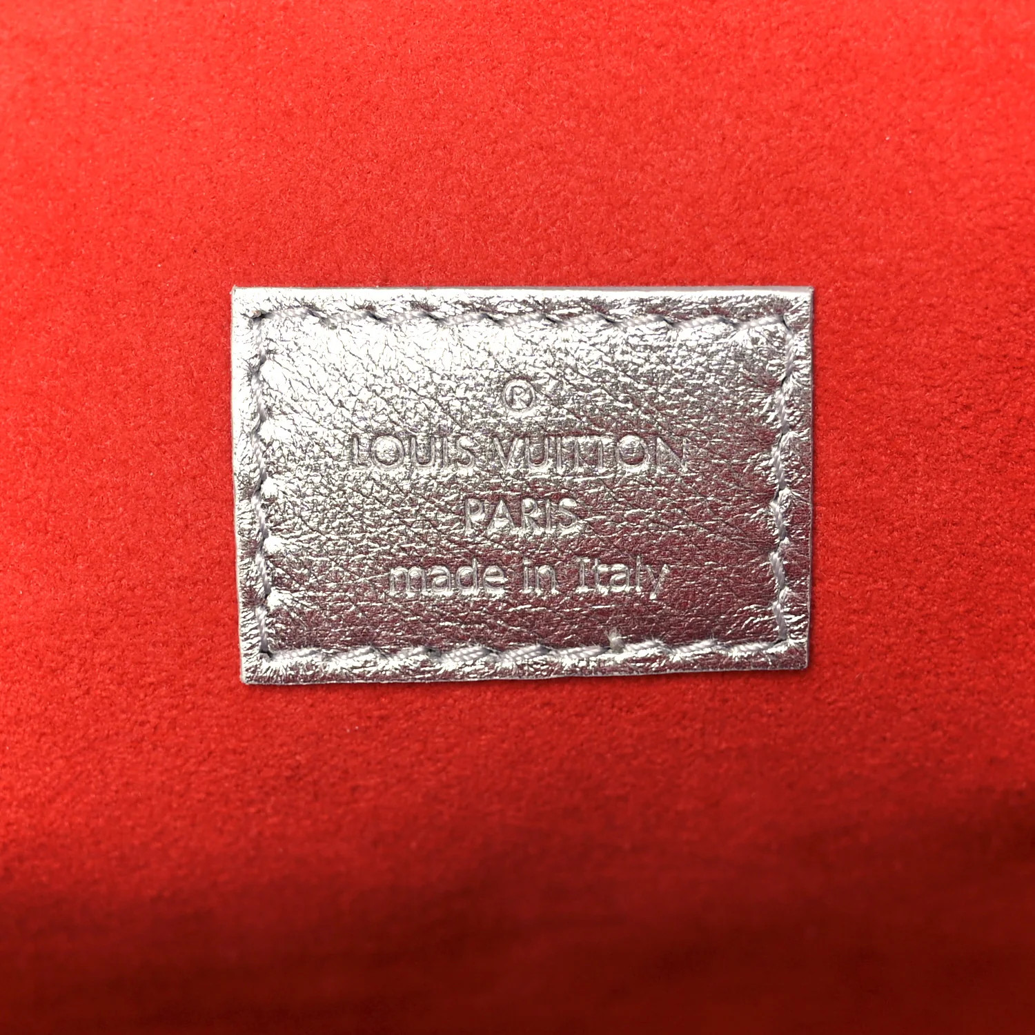 Metallic Lambskin Embossed Monogram Coussin PM  Silver - Image 8
