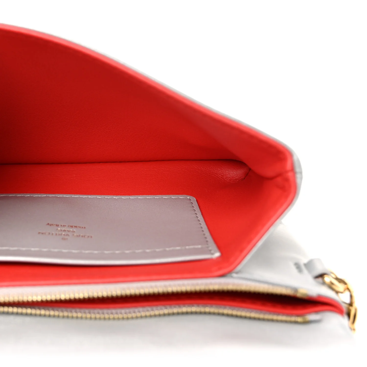 Metallic Lambskin Embossed Monogram Pochette Coussin Silver - Image 5