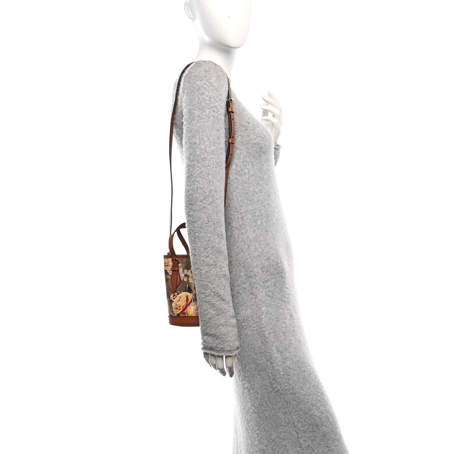 Metallic Monogram LV Garden Nano Bucket Bag Gold - Image 2