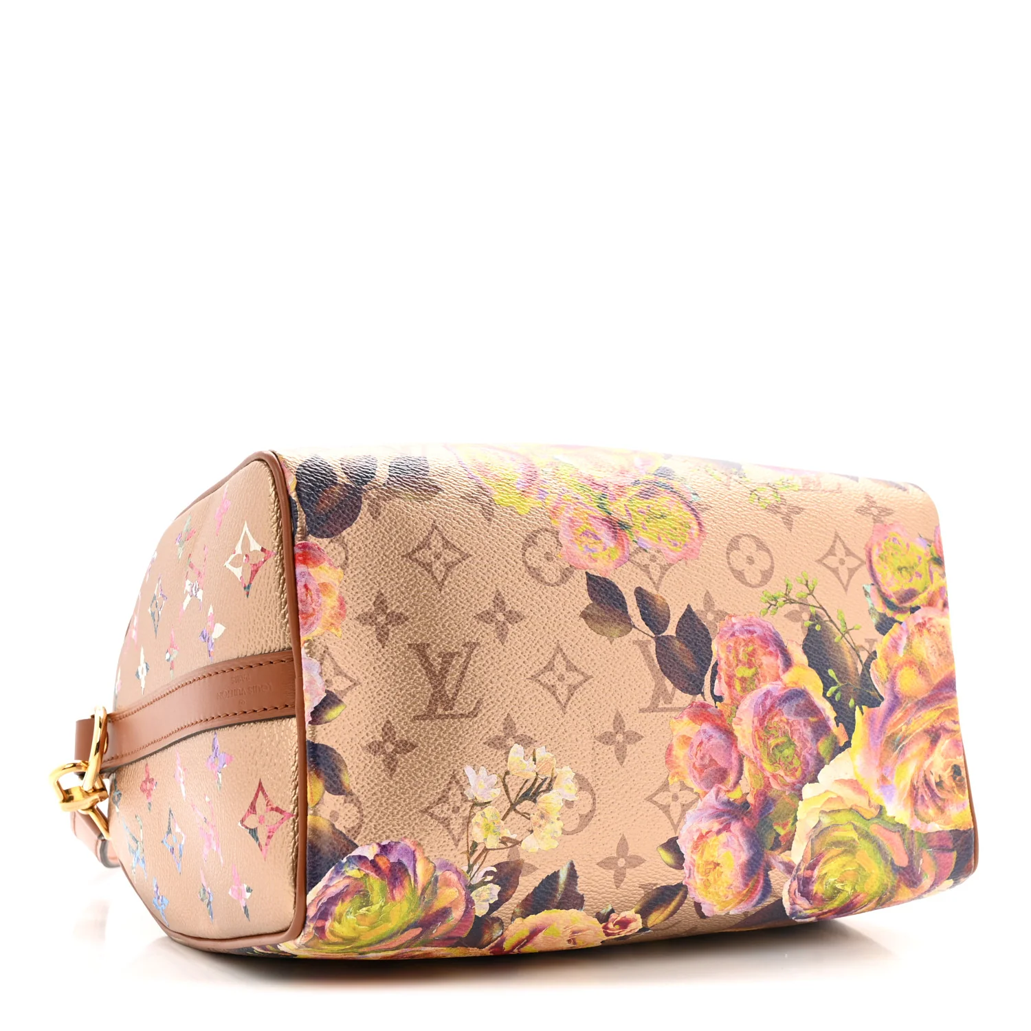 Metallic Monogram LV Garden Speedy Bandouliere 25 Gold - Image 4