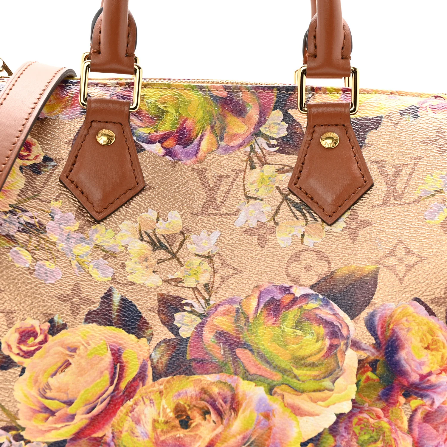 Metallic Monogram LV Garden Speedy Bandouliere 25 Gold - Image 7