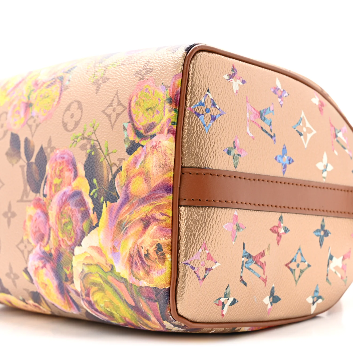 Metallic Monogram LV Garden Speedy Bandouliere 25 Gold - Image 9