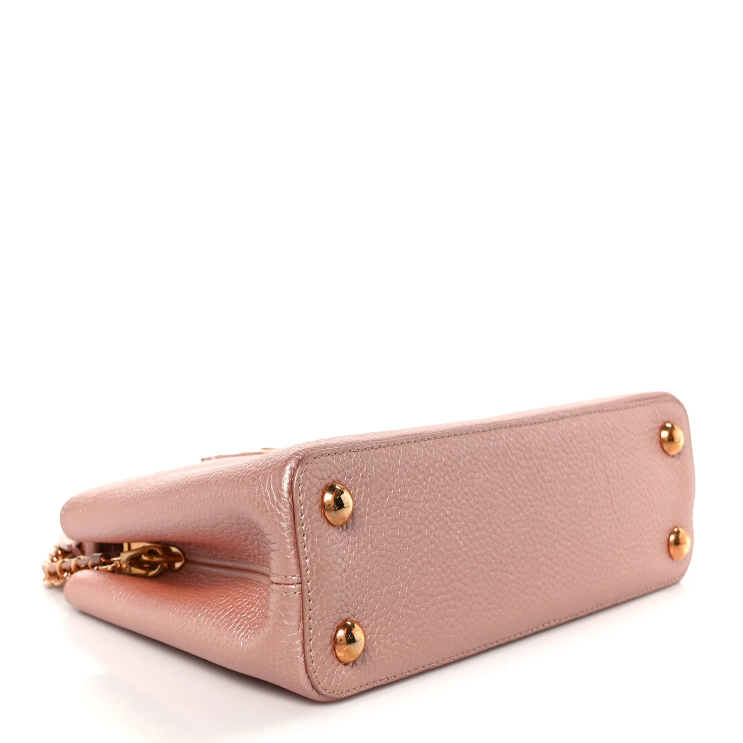 Metallic Taurillon Capucines BB Pearly Pink - Image 4