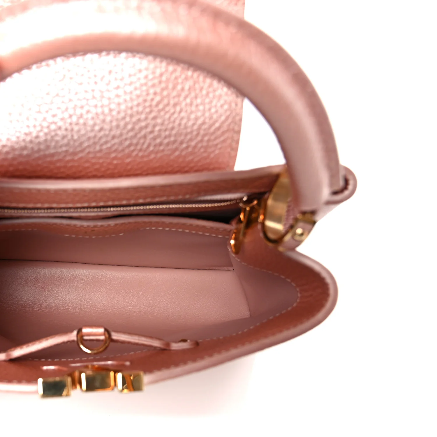 Metallic Taurillon Capucines BB Pearly Pink - Image 5
