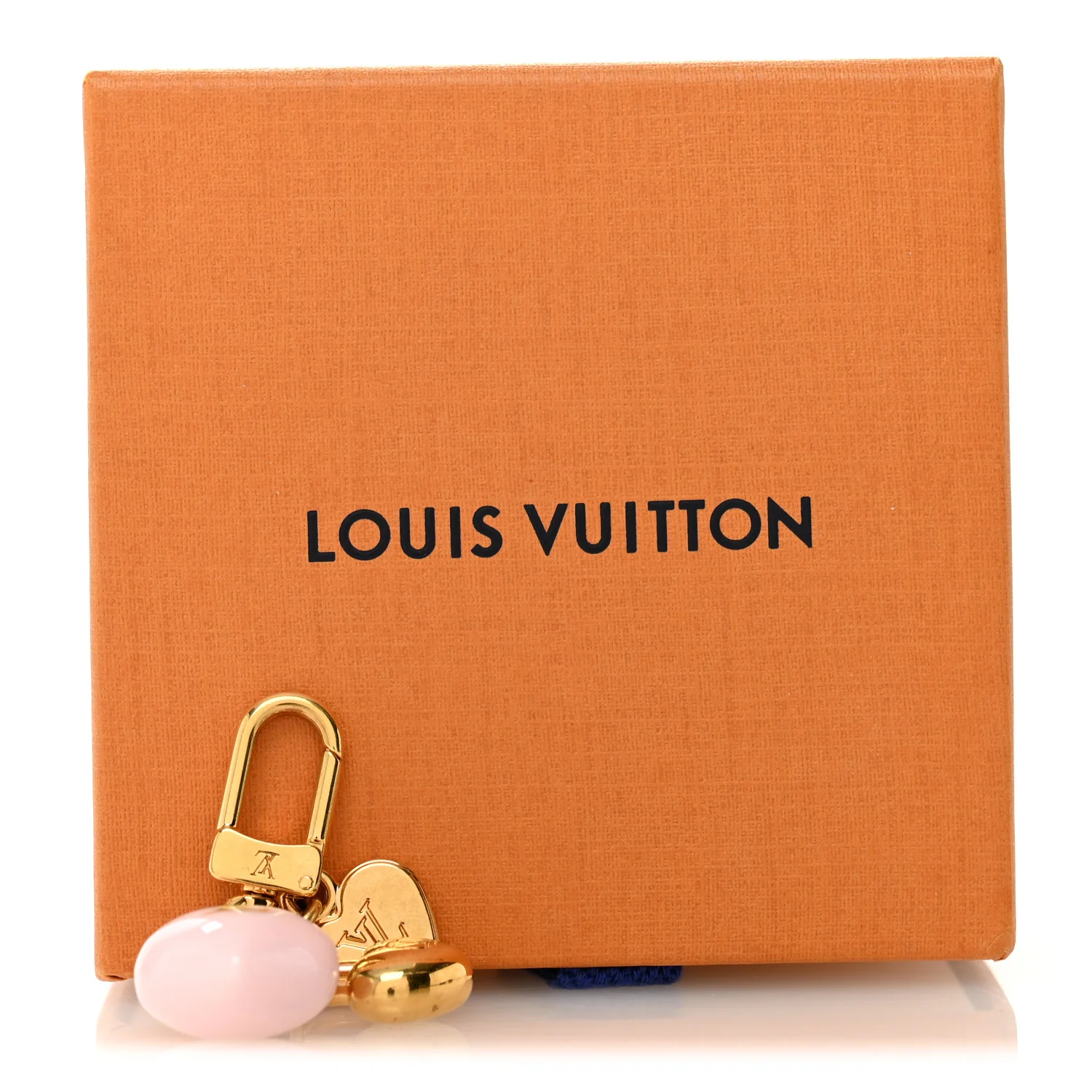 Micro Charms LV Heart Bag Charm Key Holder Gold - Image 4