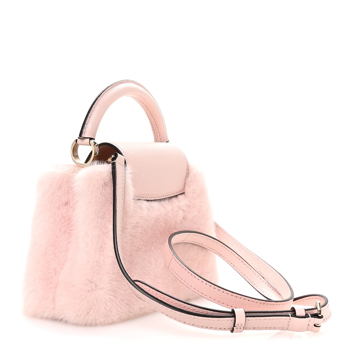 Mink Calfskin Goatskin Capucines Mini Rosewater Pink - Image 3
