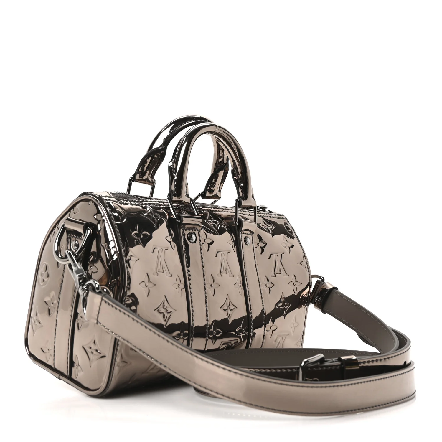Mirror Monogram Heritage Keepall Bandouliere 25 Gunmetal - Image 3