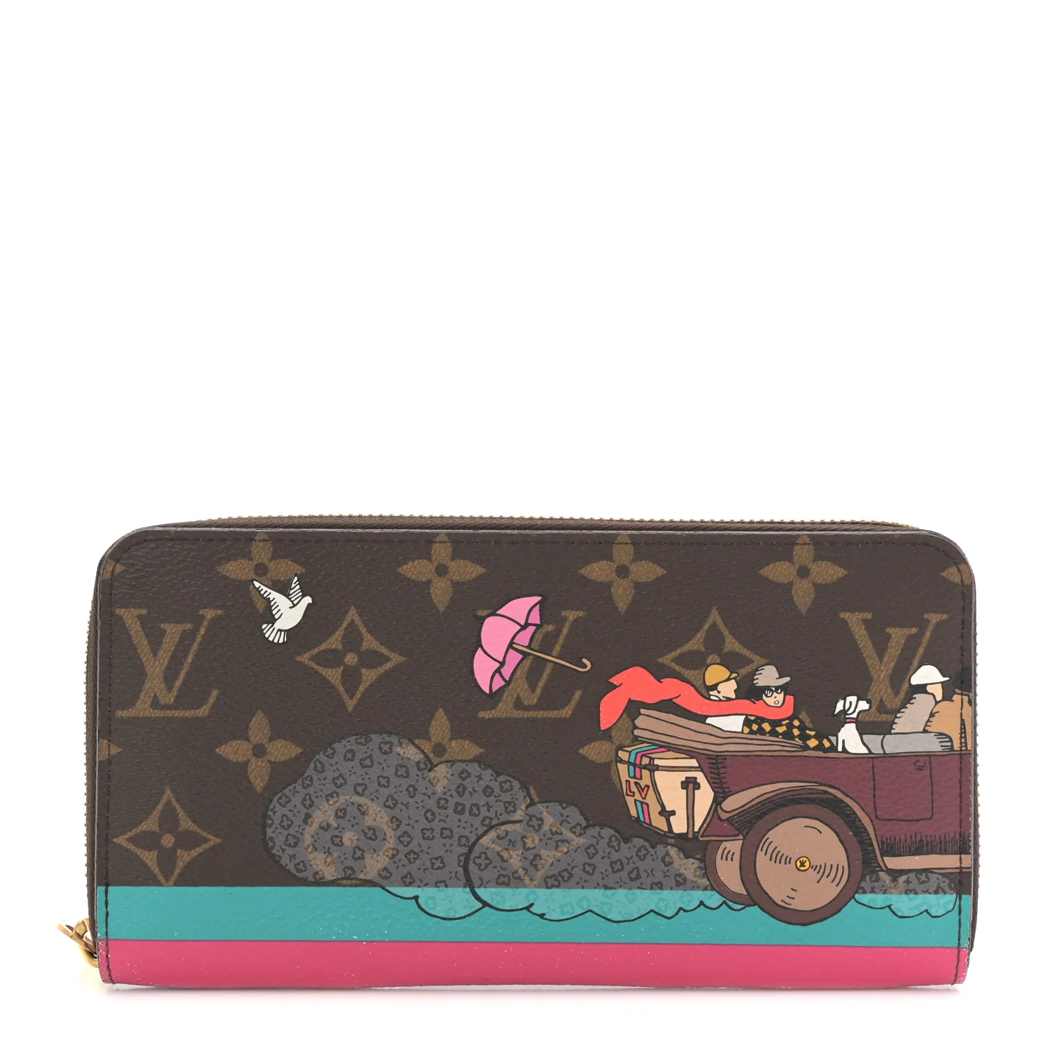 Monogram 2015 Christmas Animation Zippy Wallet Hibiscus