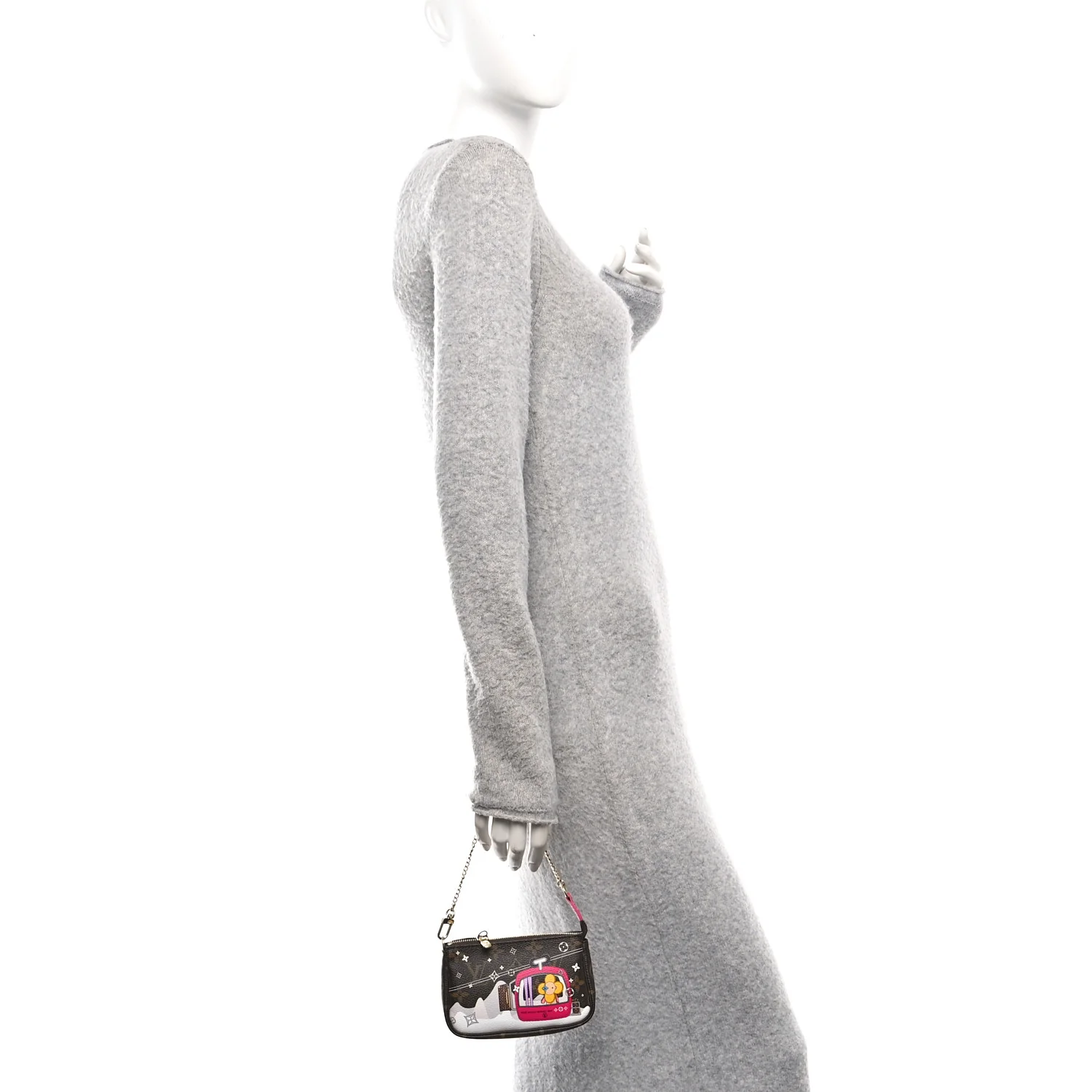 Monogram 2019 Christmas Animation Mini Courchevel Pochette Accessories Fuchsia - Image 2