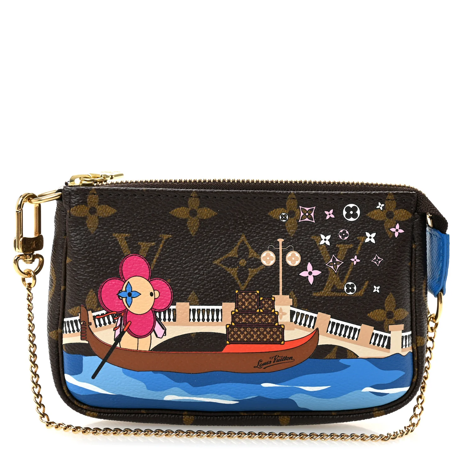 Monogram 2019 Christmas Animation Mini Venice Pochette Accessories Blue
