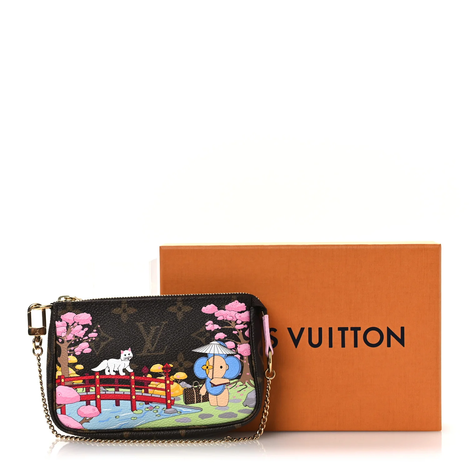 Monogram 2021 Christmas Animation Japanese Garden Mini Pochette Accessories Wisteria Pink - Image 11