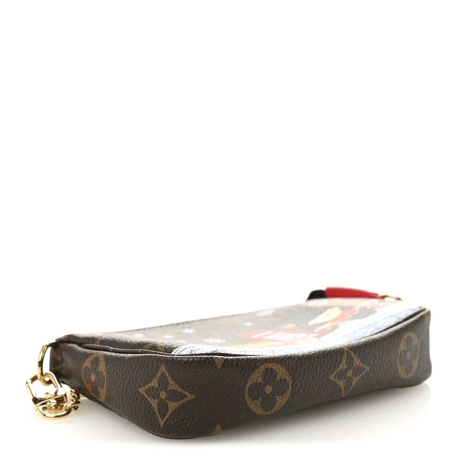 Monogram 2021 Christmas Animation London Mini Pochette Accessories Red - Image 4