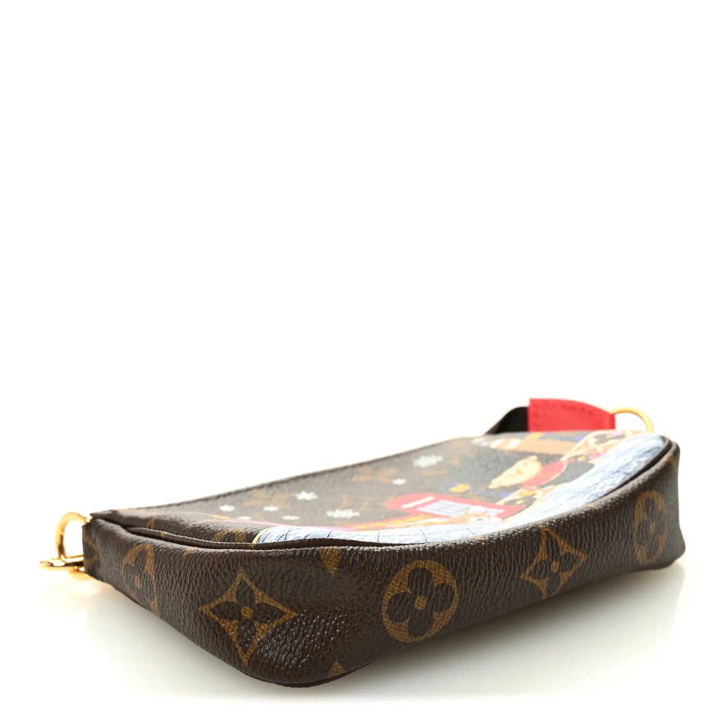 Monogram 2021 Christmas Animation London Mini Pochette Accessories Red - Image 4