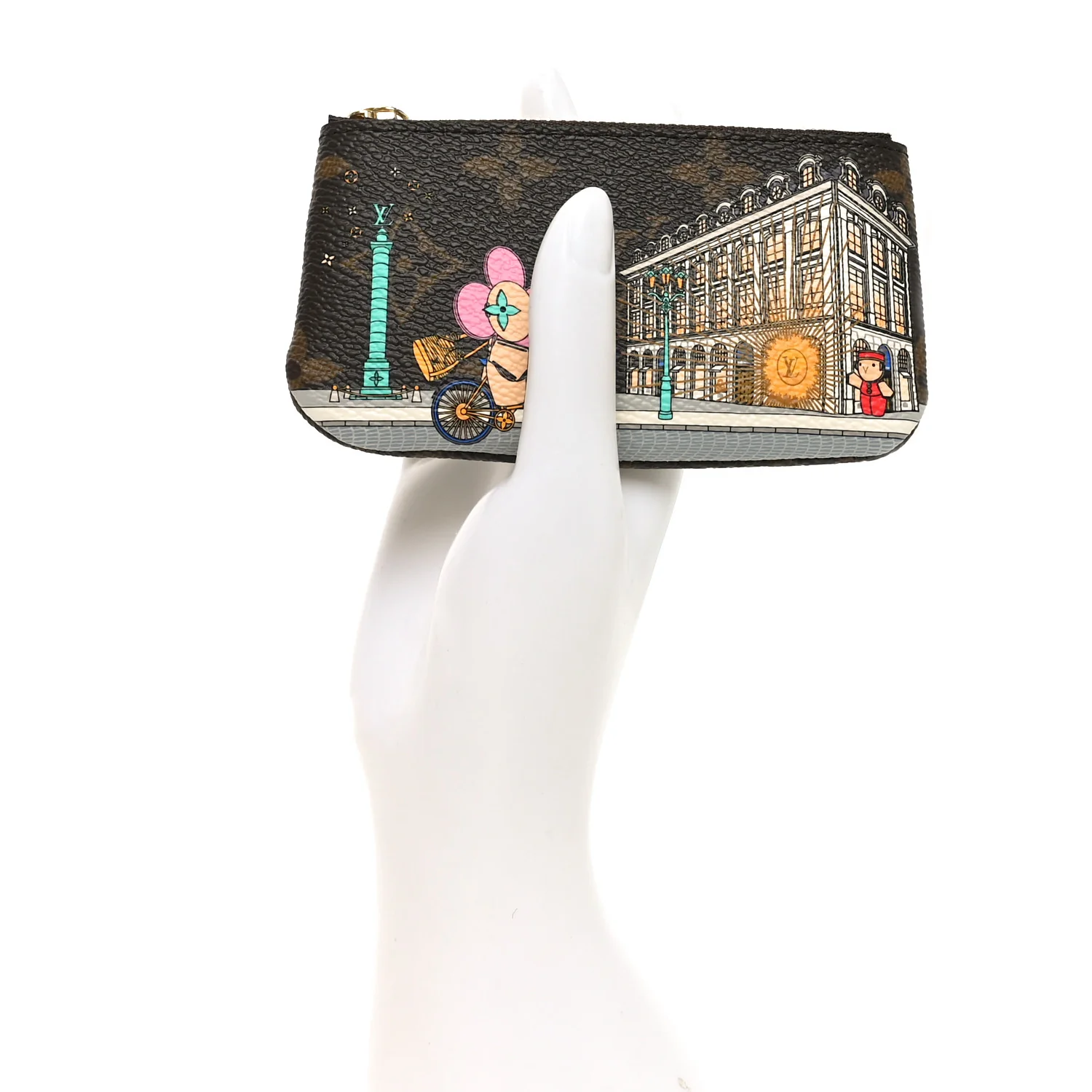 Monogram 2022 Christmas Animation Paris Key Pouch Pink - Image 2