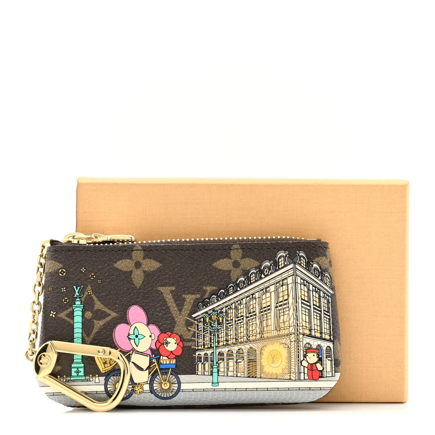 Monogram 2022 Christmas Animation Paris Key Pouch Pink - Image 9