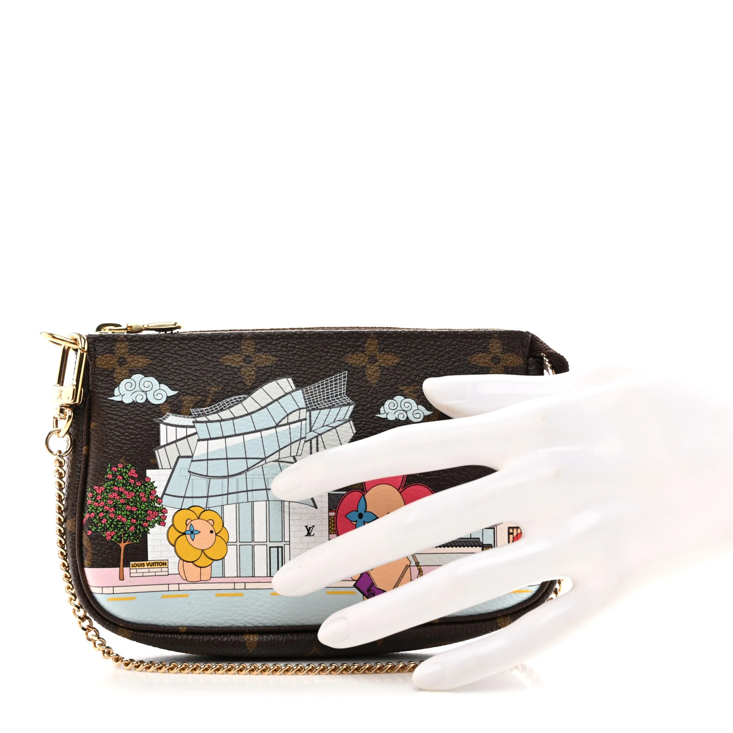 Monogram 2022 Christmas Animation Seoul Mini Pochette Accessories Fuchsia - Image 2