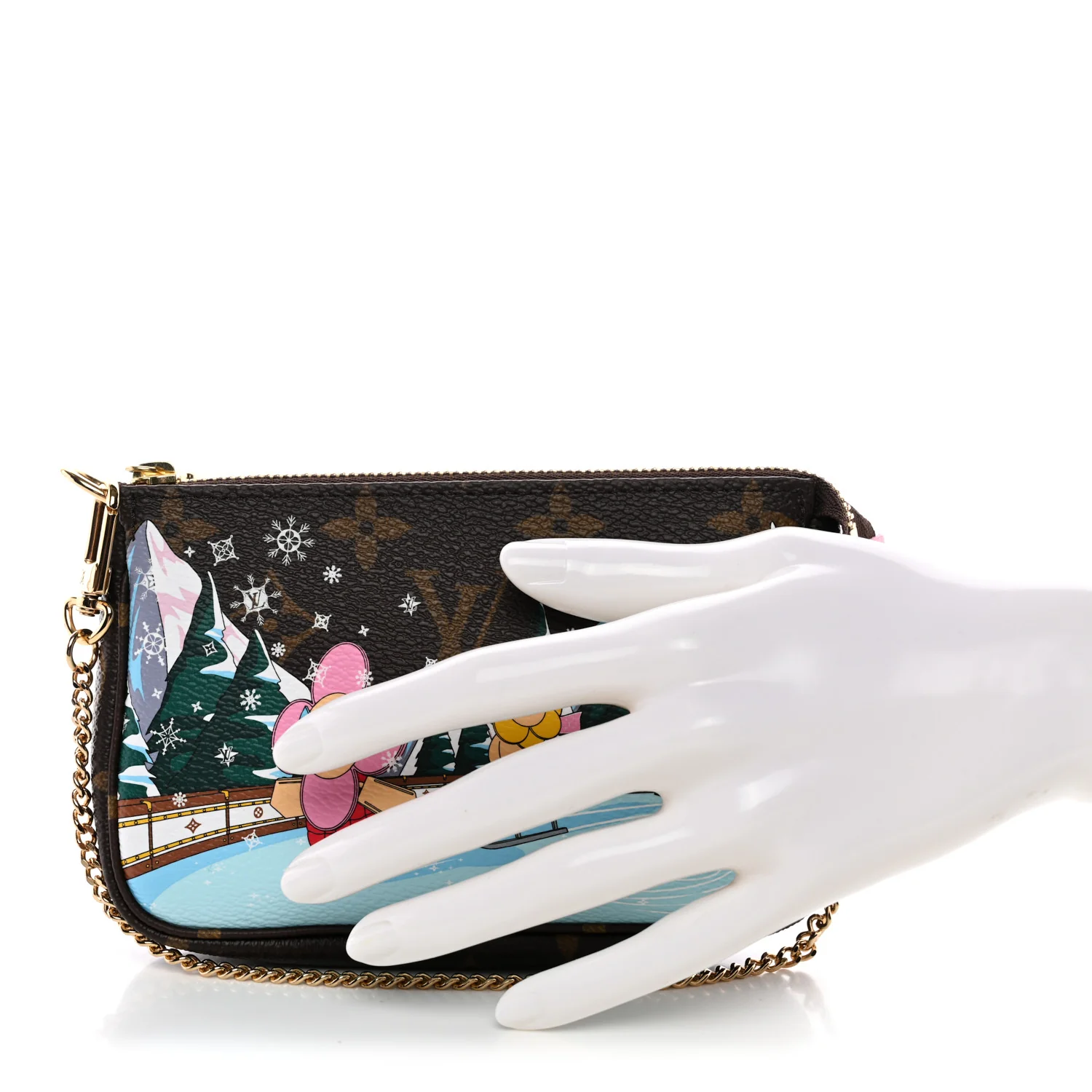 Monogram 2023 Christmas Animation Alpine Mini Pochette Accessories Pink - Image 2