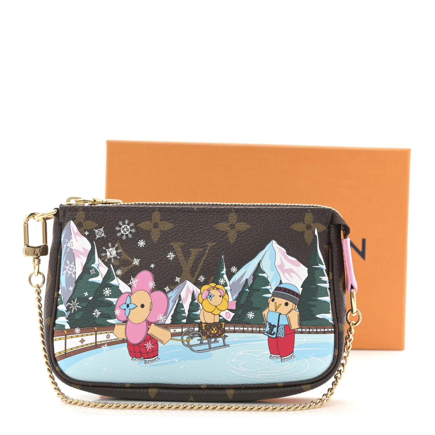 Monogram 2023 Christmas Animation Alpine Pochette Accessories Pink - Image 8