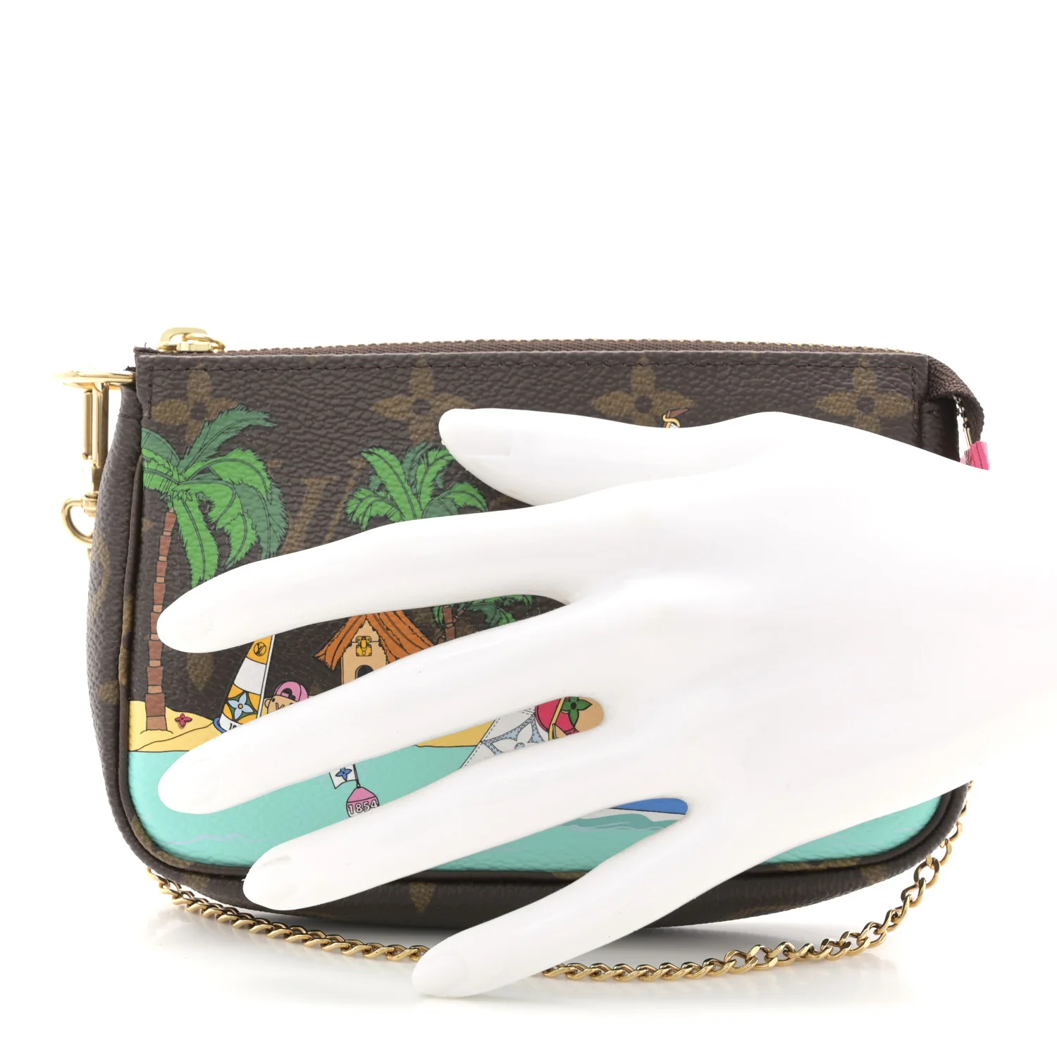 Monogram 2023 Christmas Animation Sailing Pochette Accessories Dragon Fruit Pink - Image 2
