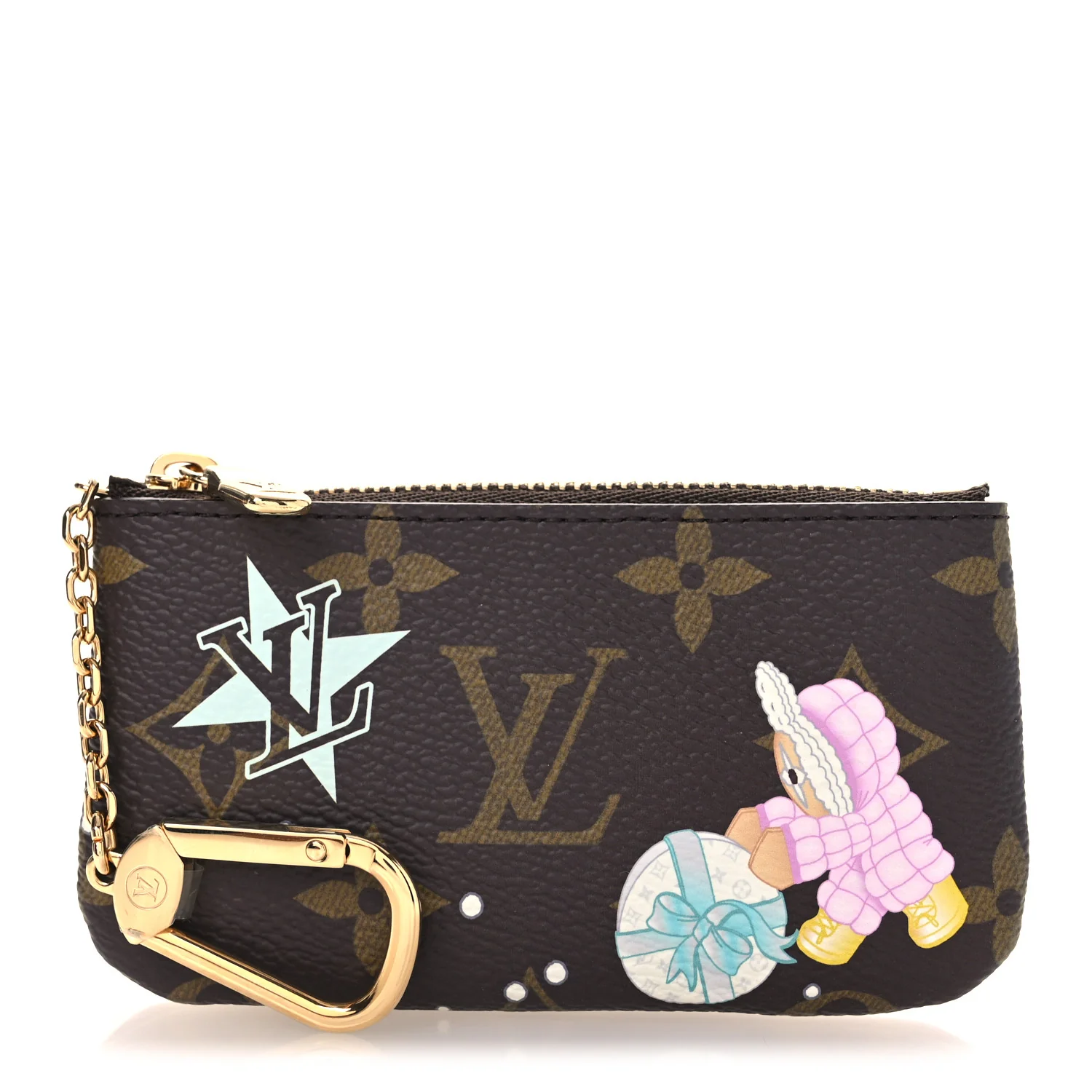 Monogram 2025 Christmas Animation Key Pouch Azur Frost - Image 3