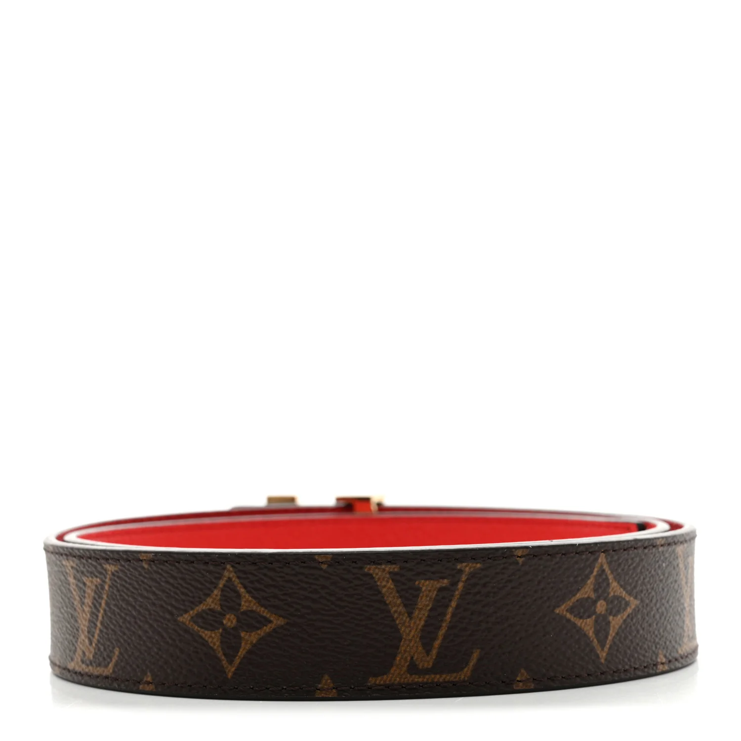 Monogram 30mm LV Initiales Reversible Belt 90 36 Coquelicot - Image 3