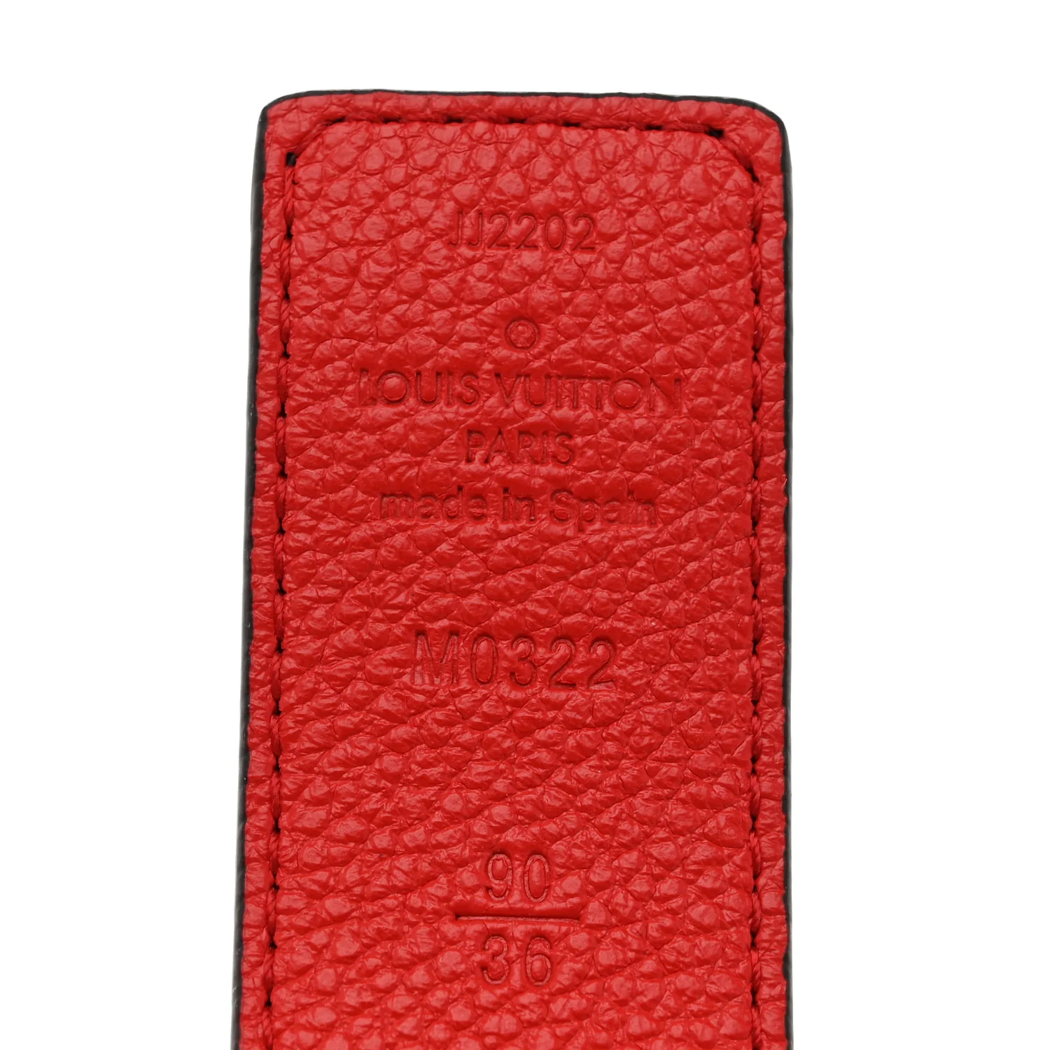 Monogram 30mm LV Initiales Reversible Belt 90 36 Coquelicot - Image 4
