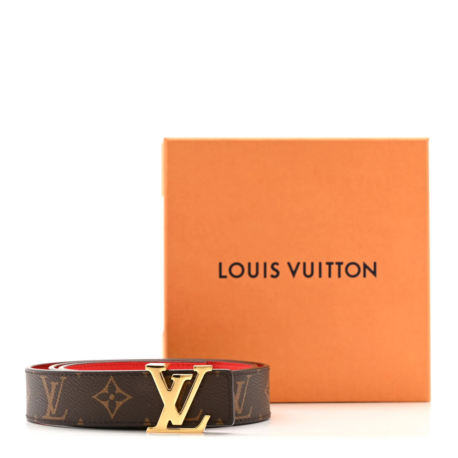Monogram 30mm LV Initiales Reversible Belt 90 36 Coquelicot - Image 10