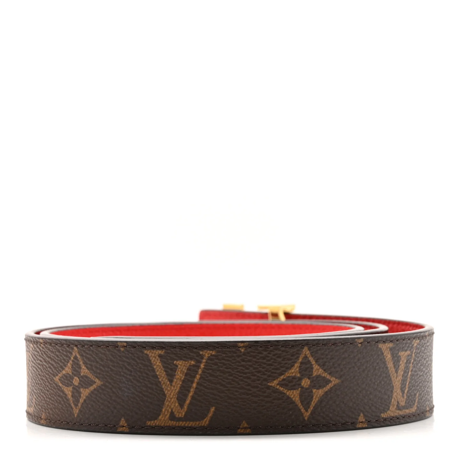 Monogram 30mm LV Initiales Reversible Belt 90 36 Coquelicot - Image 2