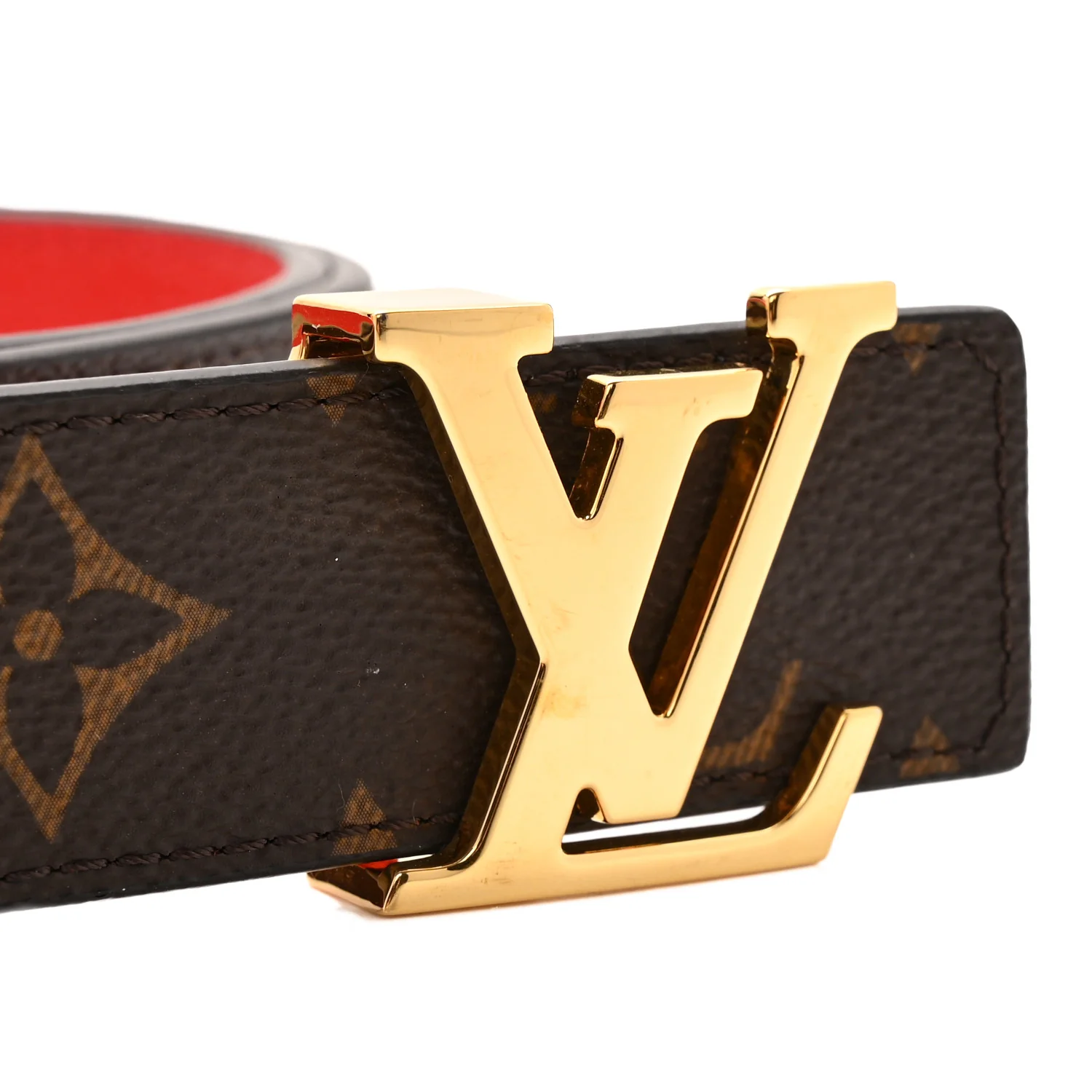 Monogram 30mm LV Initiales Reversible Belt 90 36 Coquelicot - Image 6