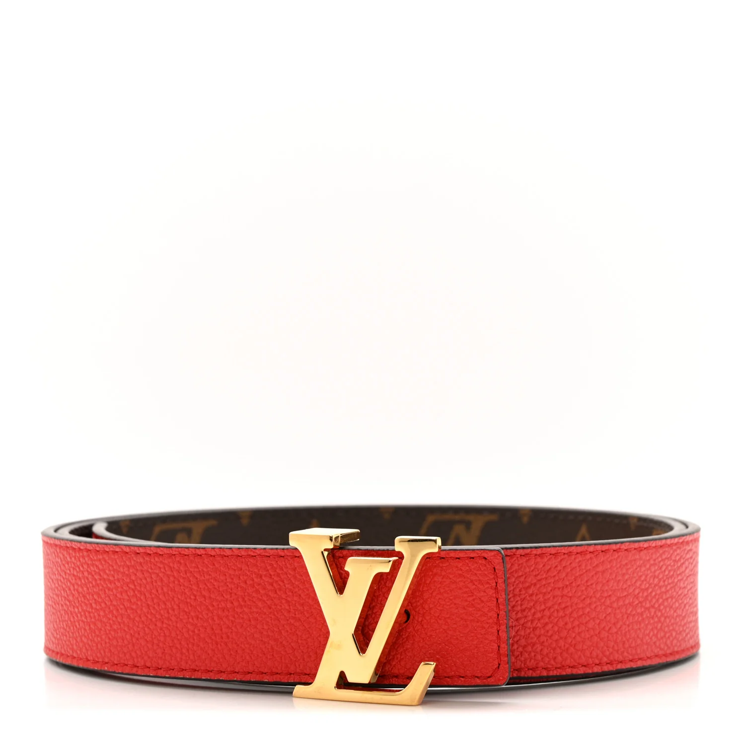 Monogram 30mm LV Initiales Reversible Belt 90 36 Coquelicot - Image 8