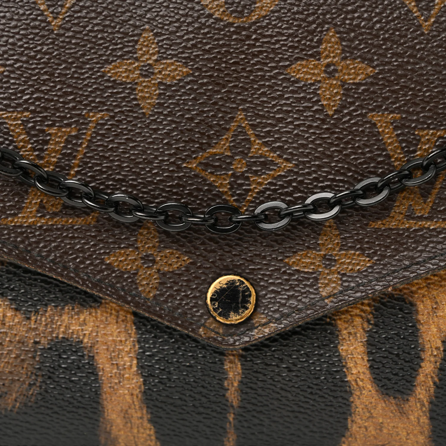 Monogram Animal Print Pochette Felicie Chain Wallet - Image 7