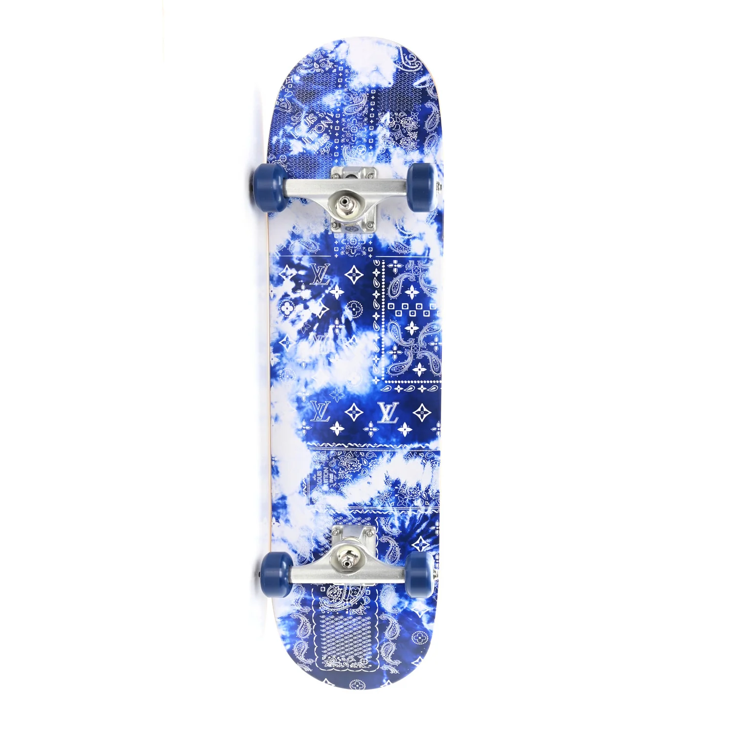 Monogram Bandana Maple Wood Skateboard Blue - Image 2