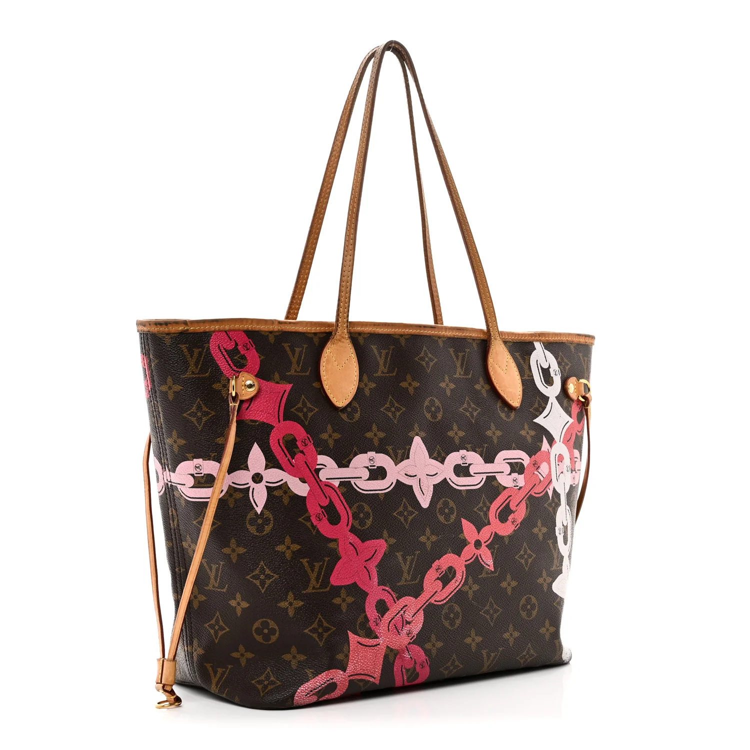 Monogram Bay Neverfull MM Rose Ballerine Poppy - Image 3