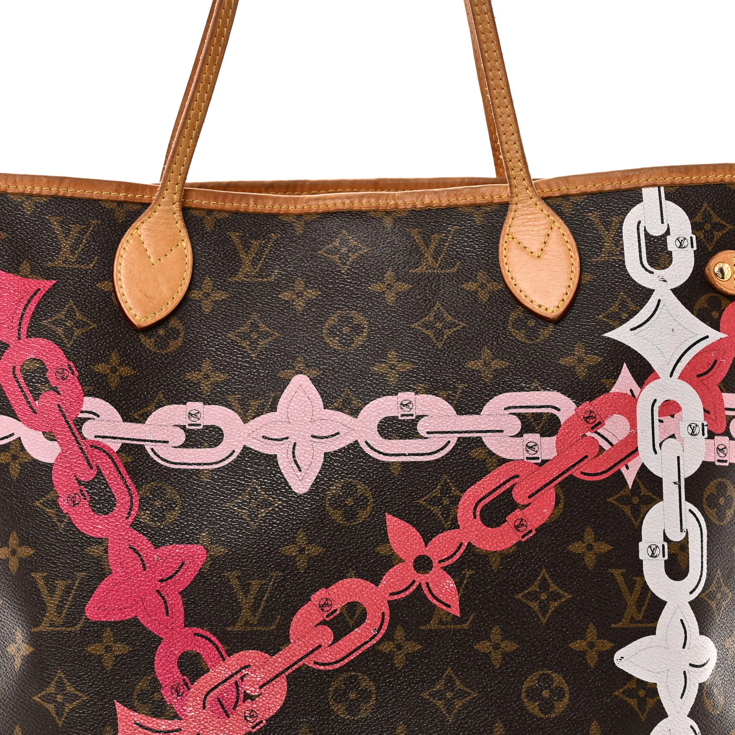 Monogram Bay Neverfull MM Rose Ballerine Poppy - Image 8