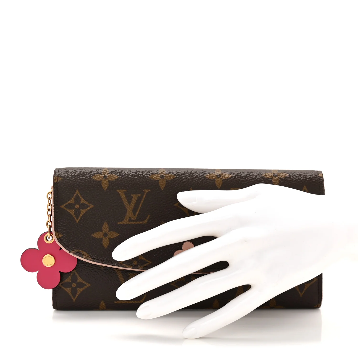 Monogram Bloom Flower Emilie Wallet Fuchsia - Image 2
