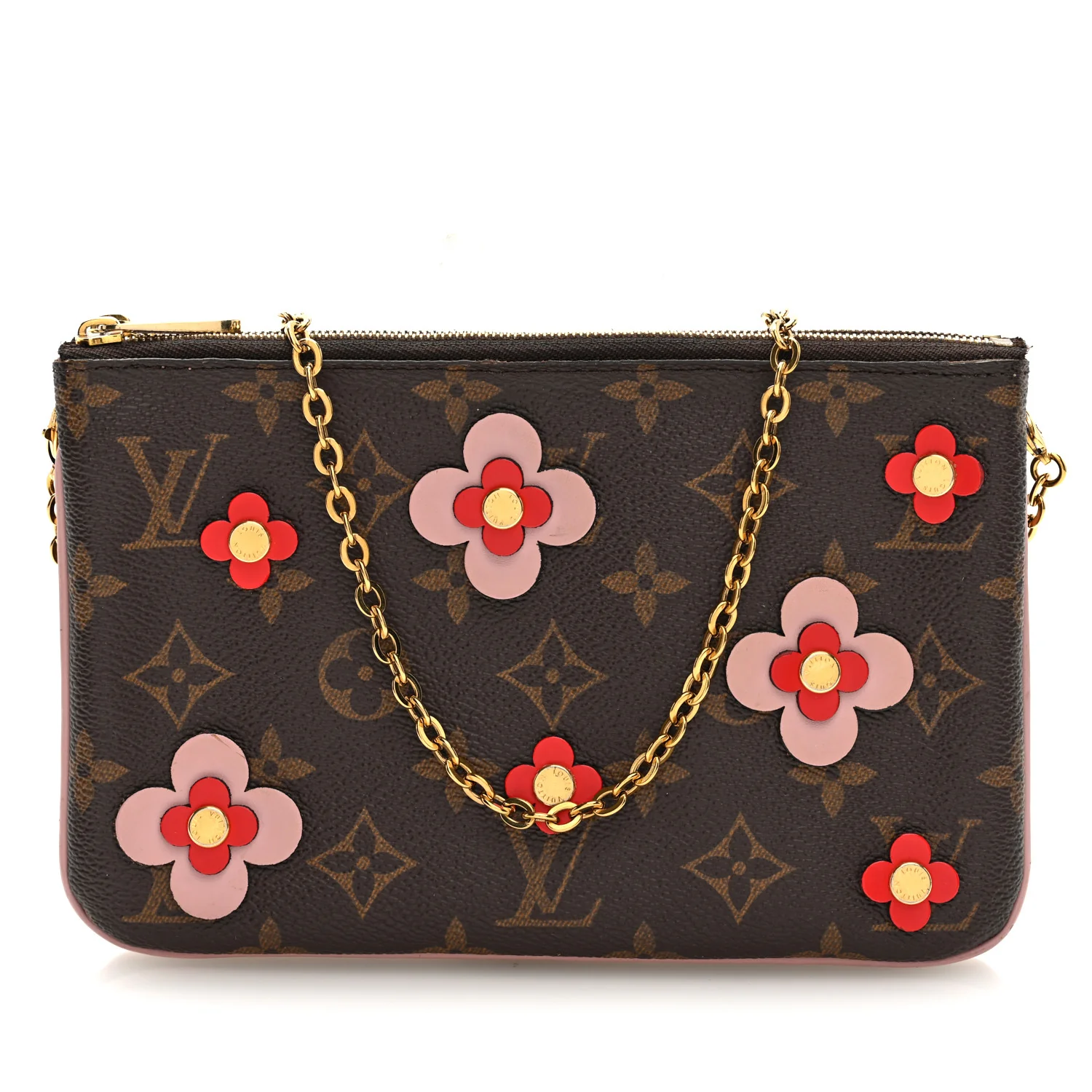 Monogram Blooming Flowers Double Zip Pochette