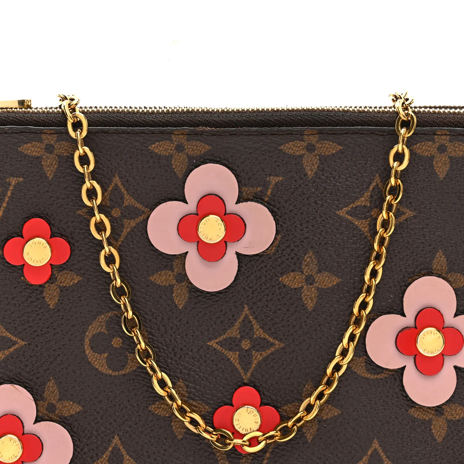 Monogram Blooming Flowers Double Zip Pochette - Image 8