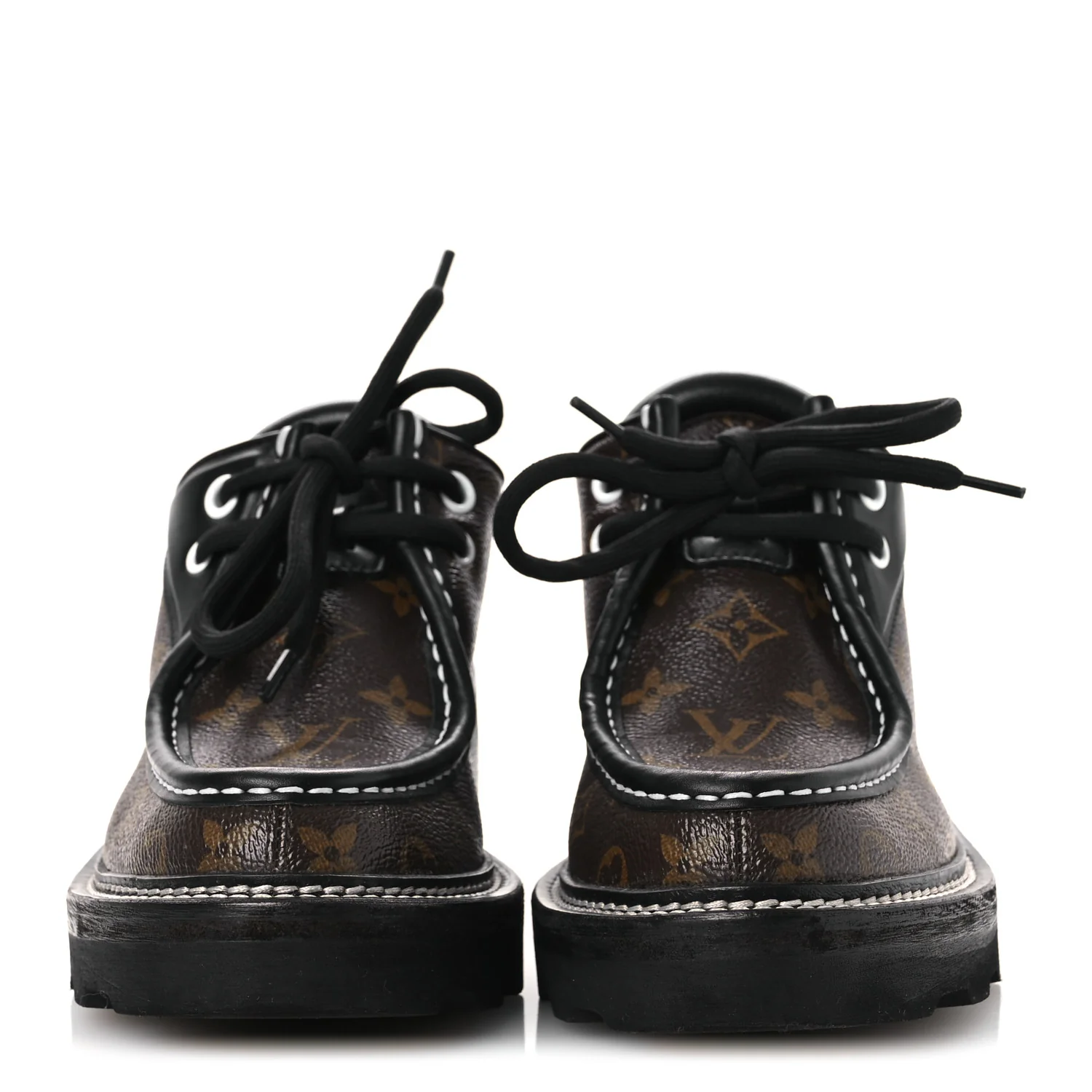 Monogram Calfskin Beaubourg Platform Derby Shoes Brown - Image 3