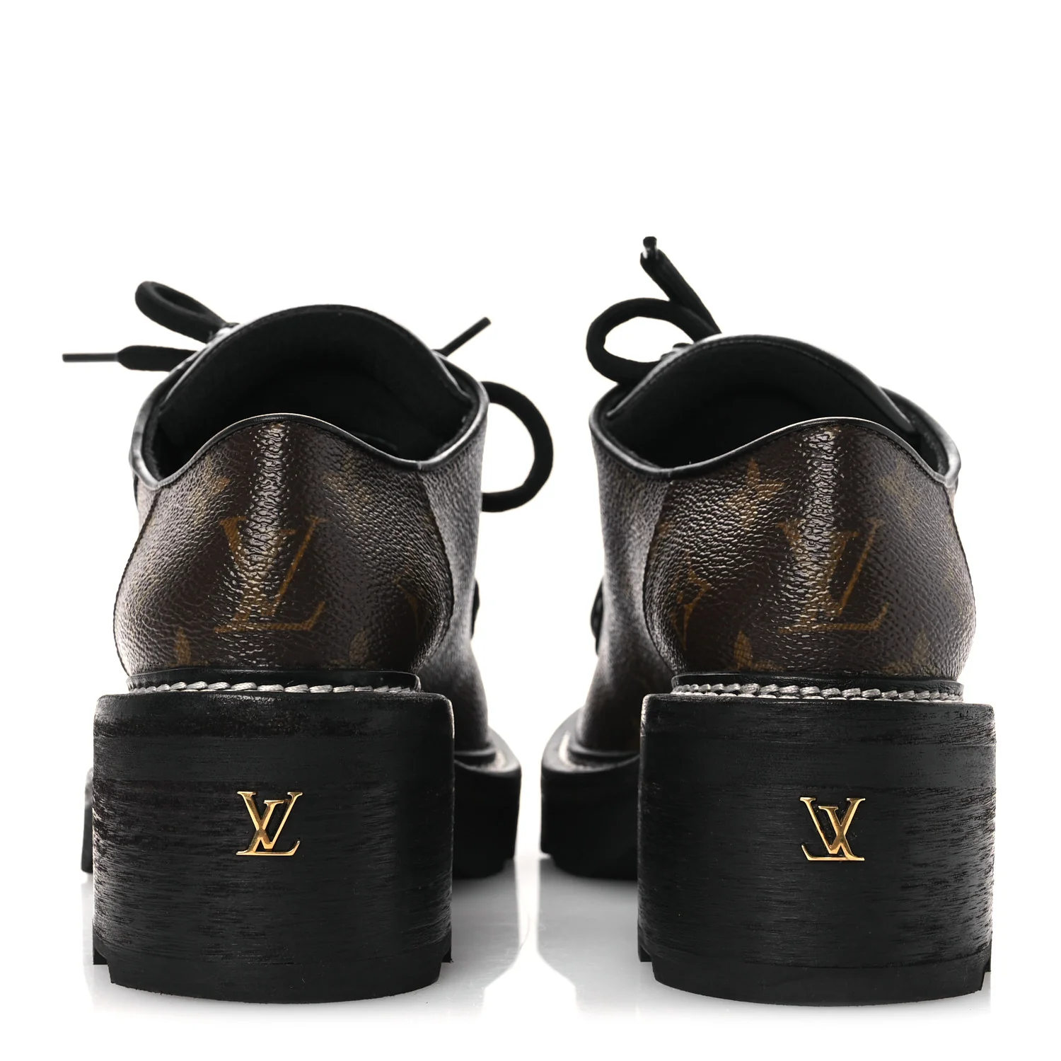 Monogram Calfskin Beaubourg Platform Derby Shoes Brown - Image 6