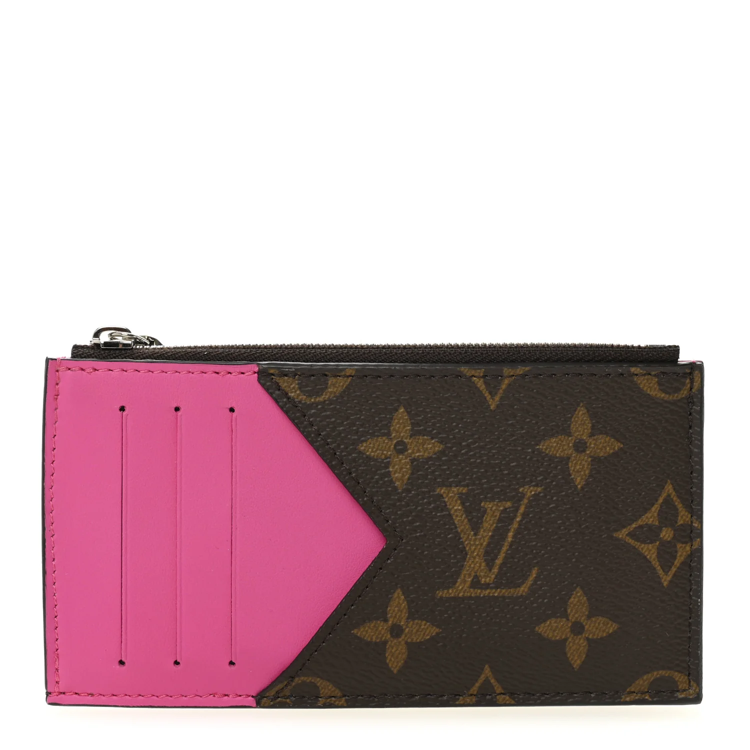Monogram Calfskin Coin Card Holder Rose