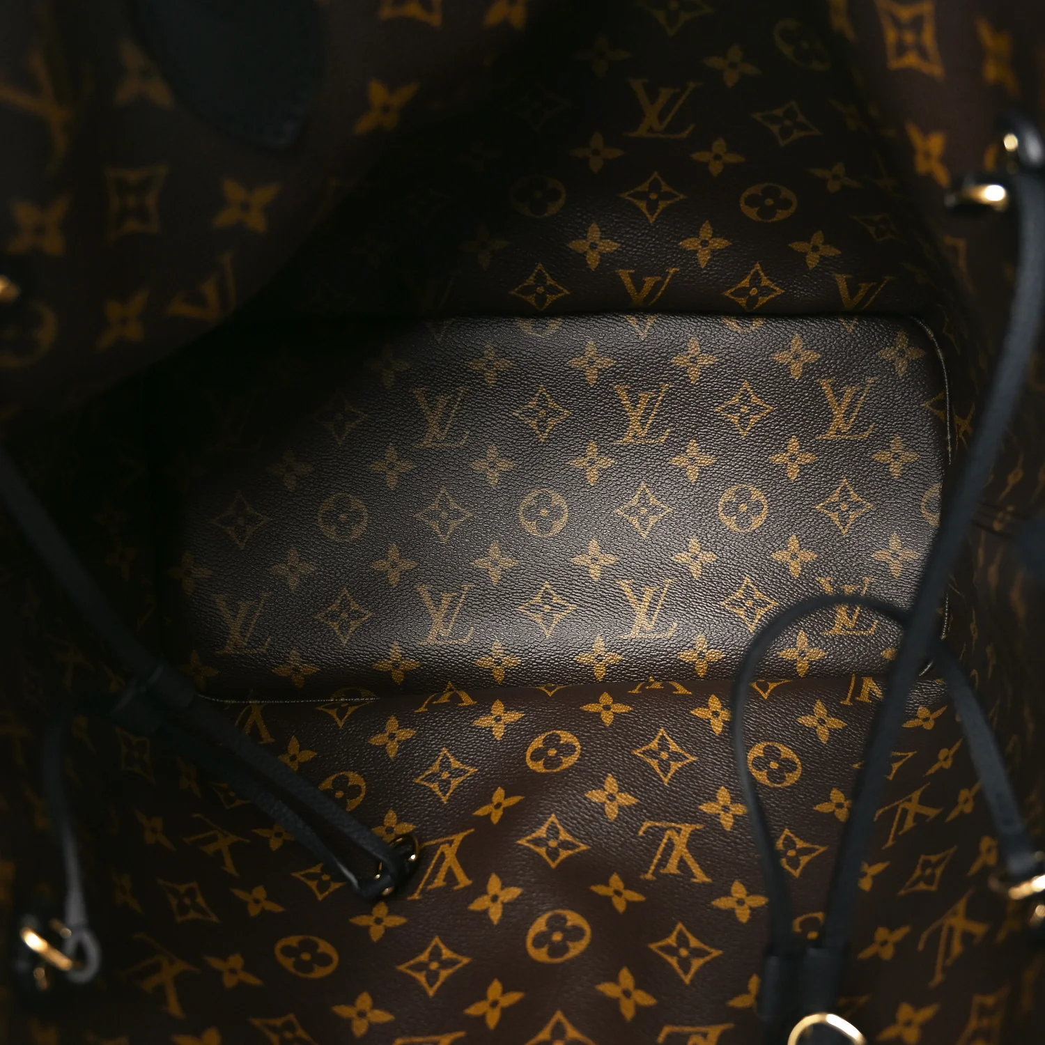 Monogram Calfskin Neo Neverfull Inside Out MM Black - Image 17