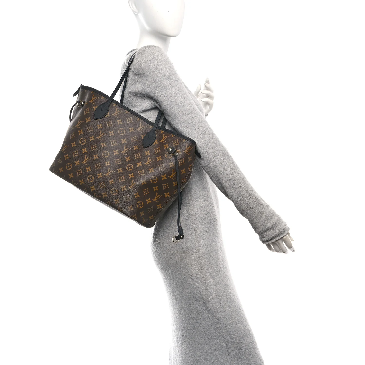 Monogram Calfskin Neo Neverfull Inside Out MM Black - Image 2