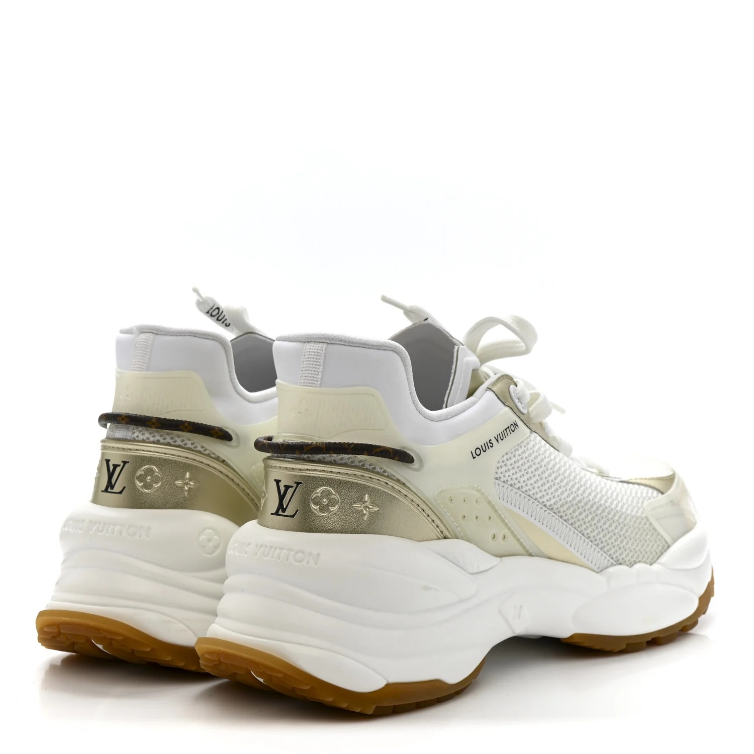 Monogram Calfskin Run 55 Sneakers 38 White - Image 5